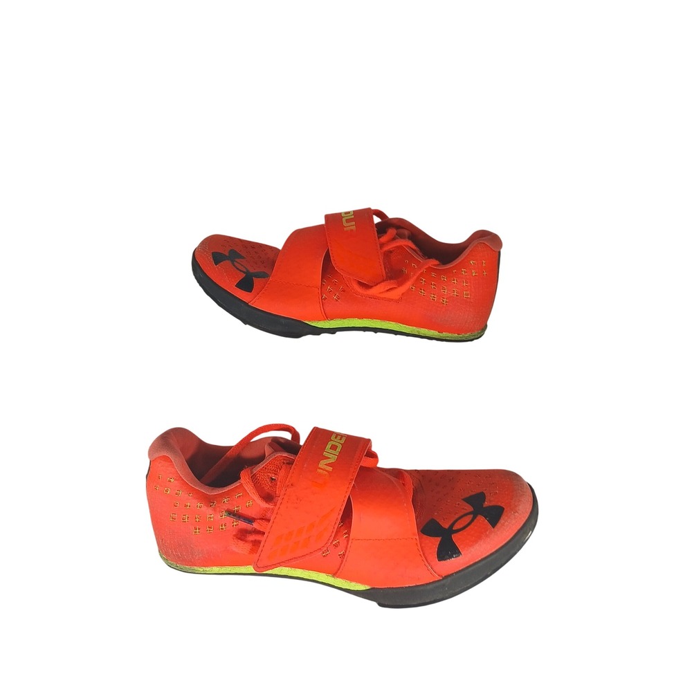 Under Armour T+F Jumps Shoes M7.5 W9 Orange Track Field Spikes 3021863-601